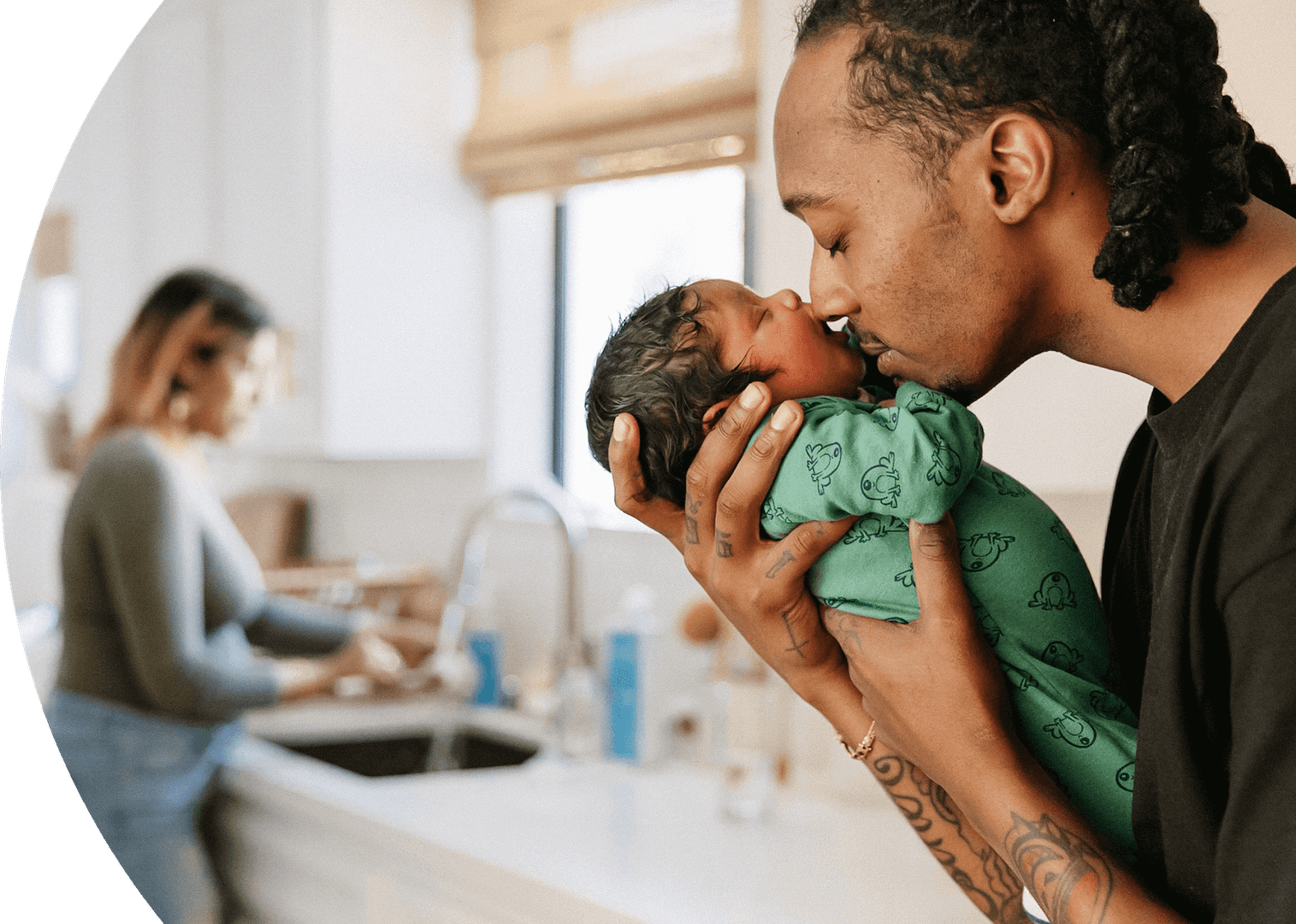 Father Holding Son